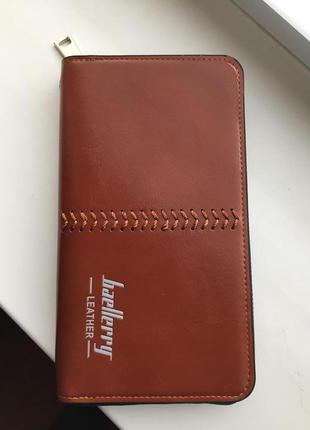 Клатч baellerry leather коричневый