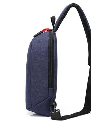 Спортивная сумка слинг corze 0113blu, синяя5 фото