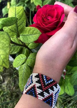 Колье чокер браслет бисер этника узор вышивка