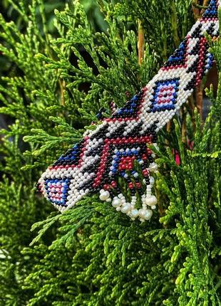 Колье чокер браслет бисер этника узор вышивка