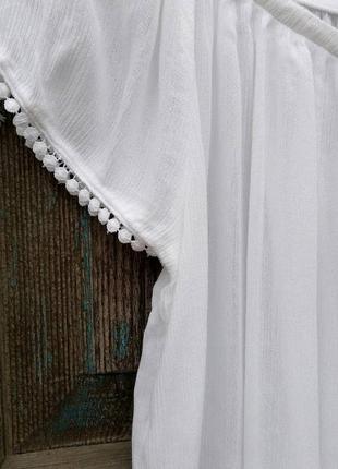 Белоснежная блуза свободного кроя р 12 l3 фото