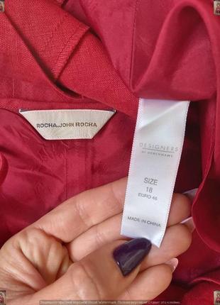 Фирменное john rocha платье миди/сарафан со 100% льна в сдержаном красном, размер 3хл10 фото