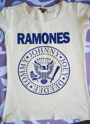 Жeлтая футболка ramones