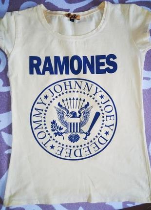 Жeлтая футболка ramones1 фото