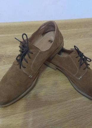 Мужские замшевые туфли h&m 42 размер