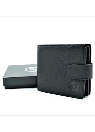Чоловічий шкіряний гаманець weatro 11 х 10 х 2,5 см чорний wtro-408