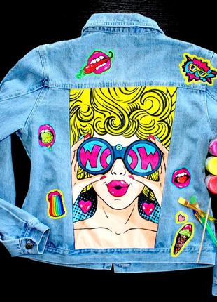 Крута джинсовці pop art ручний розпис