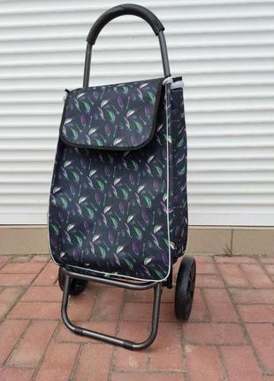 Господарська Сумка на колесах, тачка кравчучка (сумка на колесах) до 30 кг, тканинна сумка для покупок на9 фото