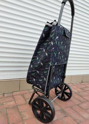 Господарська Сумка на колесах, тачка кравчучка (сумка на колесах) до 30 кг, тканинна сумка для покупок на8 фото