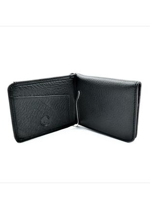 Чоловічий шкіряний гаманець-зажим weatro 11 х 8 х 2 см чорний wtro-168-273 фото