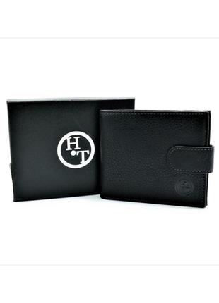 Чоловічий шкіряний гаманець weatro 11 х 10 х 2 см чорний wtro-208v