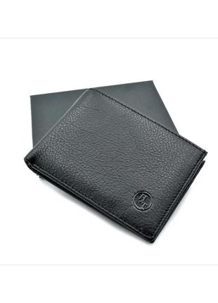 Чоловічий шкіряний гаманець-зажим weatro 11 х 8 х 2,5 см чорний wtro-168-24a2 фото