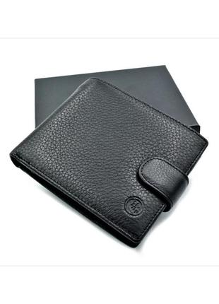 Чоловічий шкіряний гаманець weatro 12 х 10 х 3 см чорний wtro-308