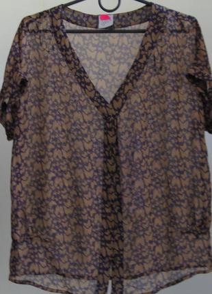 10 м 38 модная шифоновая блуза в бабочки