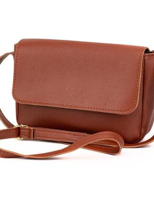 Женская небольшая сумка через плечо corze ab14051 коричневая