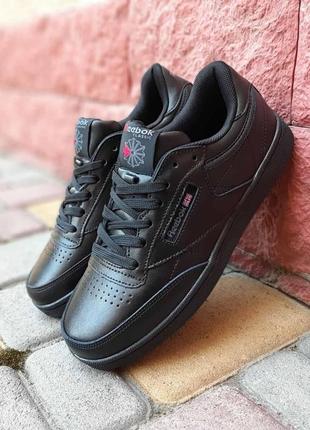 Крутейшие мужские кроссовки reebok club чёрные