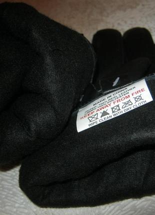 Нові фірмові чорні шкіряні чоловічі рукавички теплі зимові шкіра шкіра шкіряні5 фото