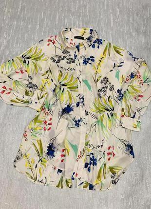 Яркая атласная блуза р -422 фото