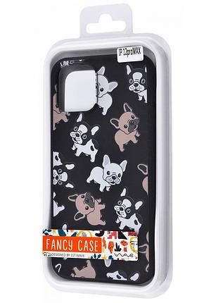 Чохол для apple iphone 12 pro max собачки. колір: чорний 2