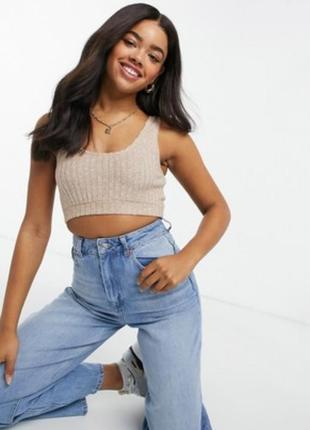 Укорочений топ в рубчик кроп топ від miss selfridge2 фото