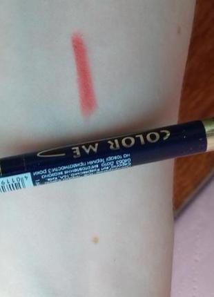 Стійкий матовий пудровий силіконовий олівець припыленого червоного неяскравого кольору3 фото