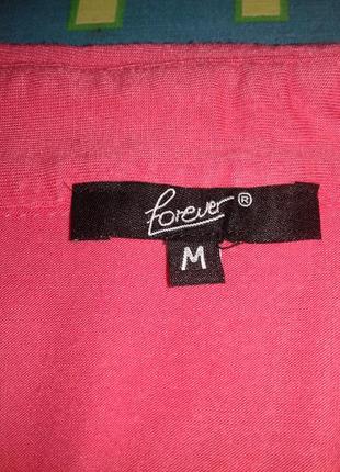 Яскрава рожева, малинова футболка -поло з коміром forever4 фото