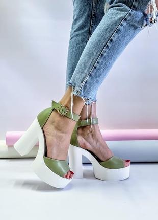 Жіночі шкіряні туфлі, різні кольори