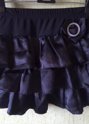 Черная пышная школьная юбка2 фото