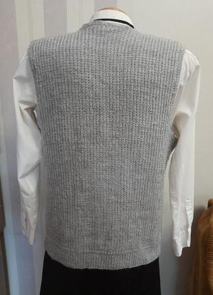 В'язана  жилетка светр кофта сіра5 фото