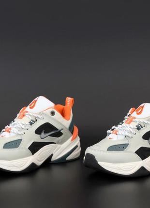 Женские кроссовки nike m2k tekno grey orange 36-37-382 фото