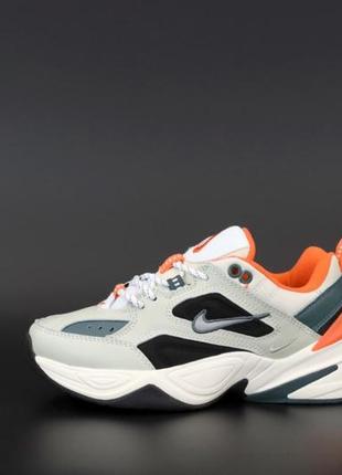 Женские кроссовки nike m2k tekno grey orange 36-37-384 фото