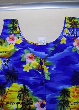 Блуза-жилетка летняя яркая на пуговицах фирменная rima размер 504 фото