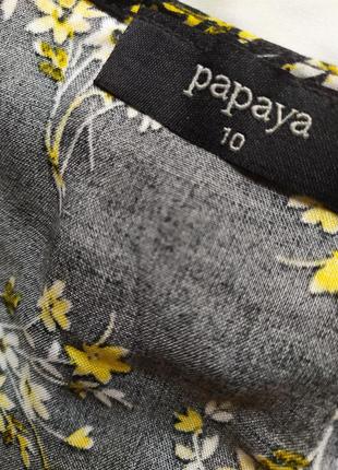 Стильна чорна блуза в квітковий принт розмір m l від papaya6 фото