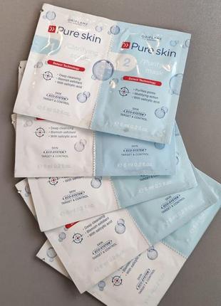 Скраб-маска гель оріфлейм набір oriflame pure skin