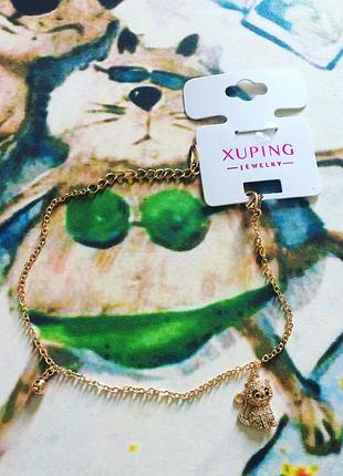 Браслетик на руку з котиком xuping