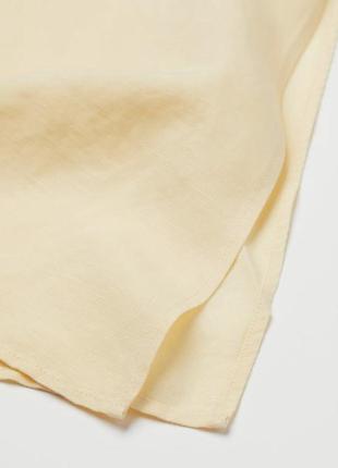 Натуральная льняная длинная юбка с разрезами лён довга лляна спідниця h&m2 фото