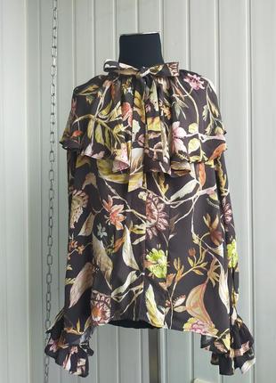 Широка блуза з воротником -оборками h&m ,xl , 175/116 cm9 фото