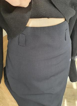Классическая миди юбка-карандаш. прямая миди юбка высокая талия. хс-с5 фото