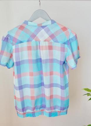 Блуза сорочка бавовна з коротким рукавом/рубашка блуза с коротким рукавом на  лето esprit размер м2 фото