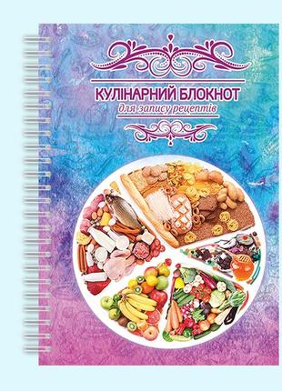 Кулінарна книга для запису рецептів "роздільне харчування" на спіралі1 фото