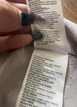 Сорочка вільного крою h&m, сорочка блуза оверсайз, сорочка блуза із віскози, бежева сорочка оверсайз, вільна сорочка7 фото