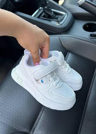 Кроссовки детские эко-кожа белые 26-31р