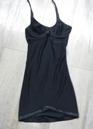Triumph фирменное черное утягивающее платье,чехол,на косточках,трансформер,новое5 фото