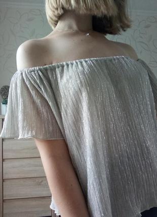 Блуза гофре/плиссе с блеском от zara2 фото