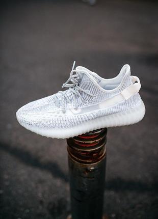 Женские кроссовки adidas yeezy boost 350 v2 static reflective #адидас7 фото