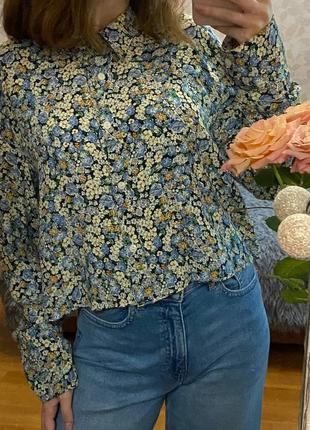 Блузка, сорочка у квітковий принт4 фото