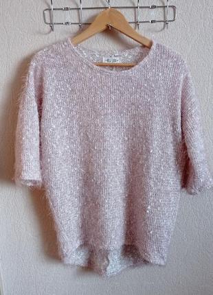 Світло рожевий светр реглан травичка бренду new look3 фото