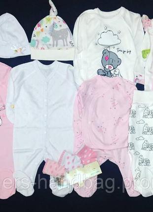 Красивый набор одежды для новорожденых девочек, качественая одежда для малышей осень-зима, рост 56 см,хлопок2 фото