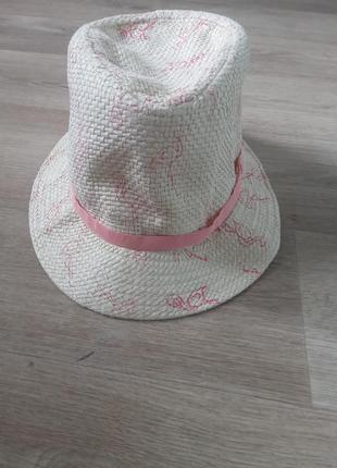 Соломяная шляпка с фламинго