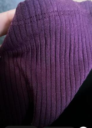 Шикарна кофта фіолетова в рубчик 42-443 фото
